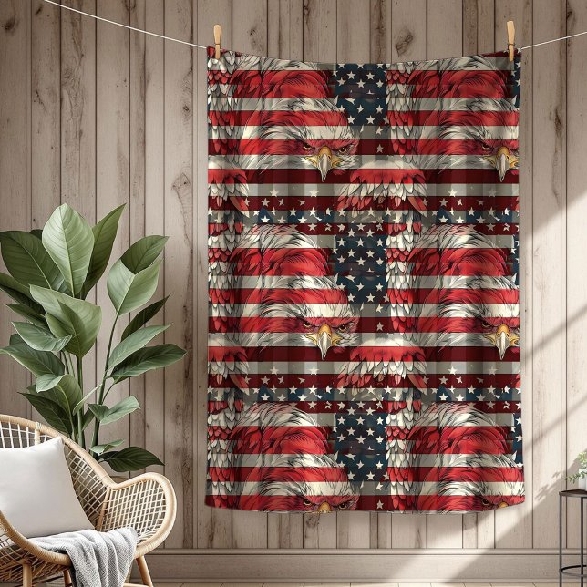 Couverture Polaire Patriotic Flag Blanket Eagle Pride for the Fourth (Patriotic Flag Blanket Eagle Pride for the Fourth)