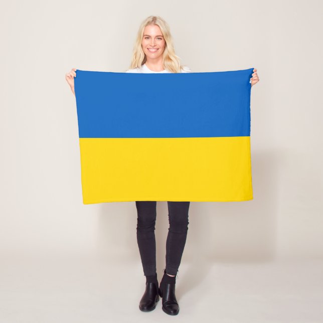 Couverture Polaire Patriotic Ukraine (En situation)