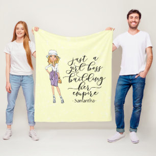Couverture Polaire Patron de fille Blonde Lady jaune