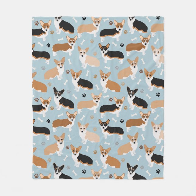 Couverture Polaire Patrouilles et os de Chiens de Corgi (Devant)