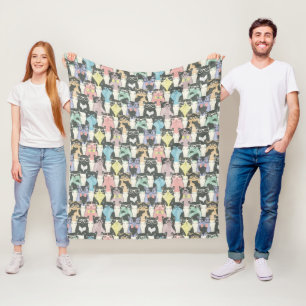 Couverture Polaire Patters de Hipster Cute