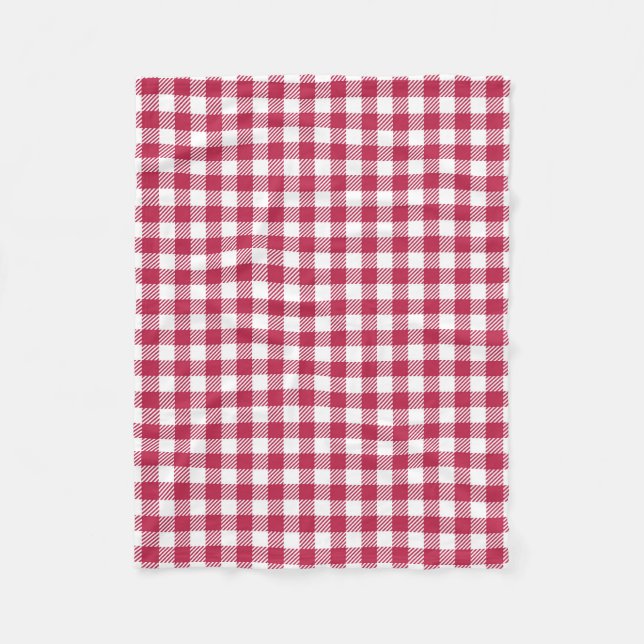Couverture Polaire Patters rouges Gingham (Devant)