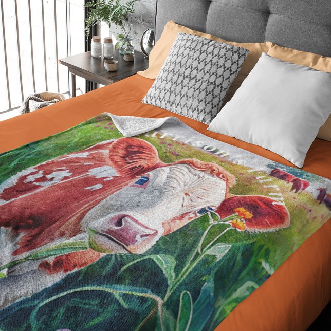 Couverture Polaire Pâturage des vaches de veau (Créateur téléchargé)