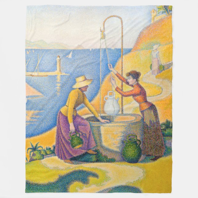 Couverture Polaire Paul Signac - Femmes dans le puits (Devant)