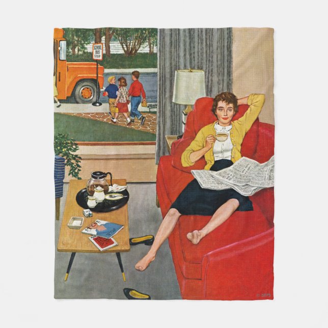 Couverture Polaire Pause café du matin (Devant)