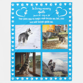 Couverture Polaire Pawprints of Love Photo
