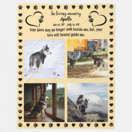 Couverture Polaire Pawprints of Love Photo