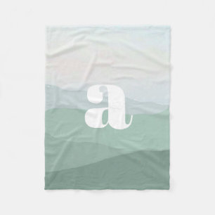 Couverture Polaire Paysage Abstrait de la Montagne Verte