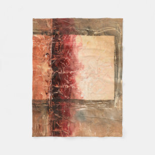 Couverture Polaire Paysage rouge Abstrait
