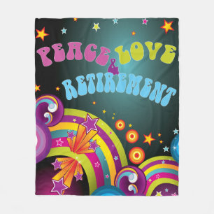 Couverture Polaire Peace Love & Retirement les années 70 art 