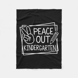 Couverture Polaire Peace Out Maternelle Jour Dernier De L'École Été B