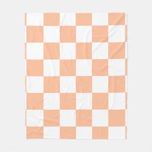 Couverture Polaire Peach Fuzz À damiers En vichy Motif