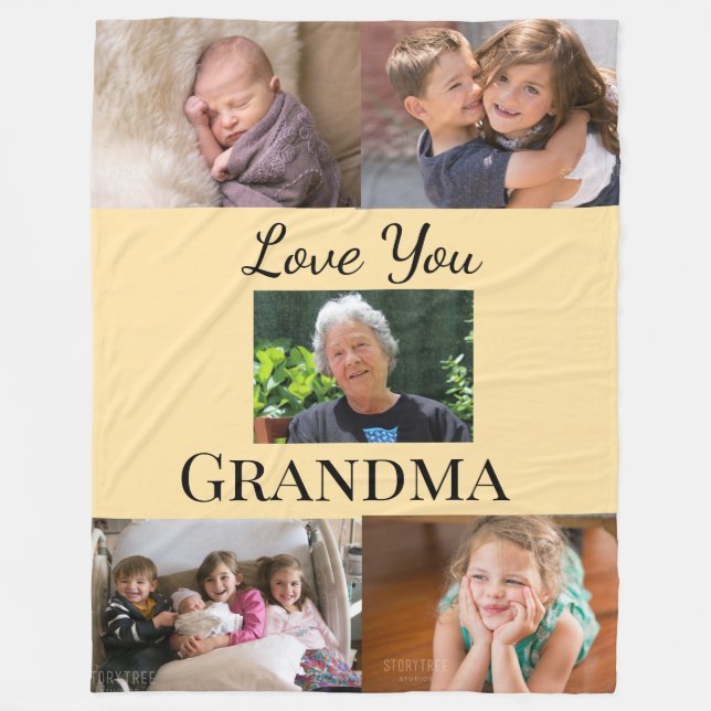 Couverture Polaire Peach Gradient 5-photo Family Tribute Keepsake (Devant)