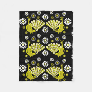 Couverture Polaire Peacock Bird Art graphique
