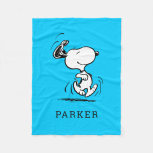 Couverture Polaire Peanuts Snoopy Danse Joyeuse Plaid en Laine