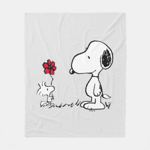 Couverture Polaire Peanuts Snoopy & Woodstock Rouge & Noir