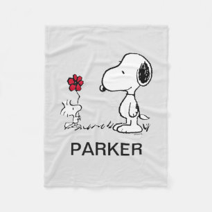 Couverture Polaire Peanuts Snoopy & Woodstock Rouge & Noir
