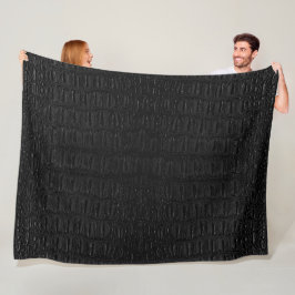 Couverture Polaire Peau d'alligator noir Imprimer Nouveau