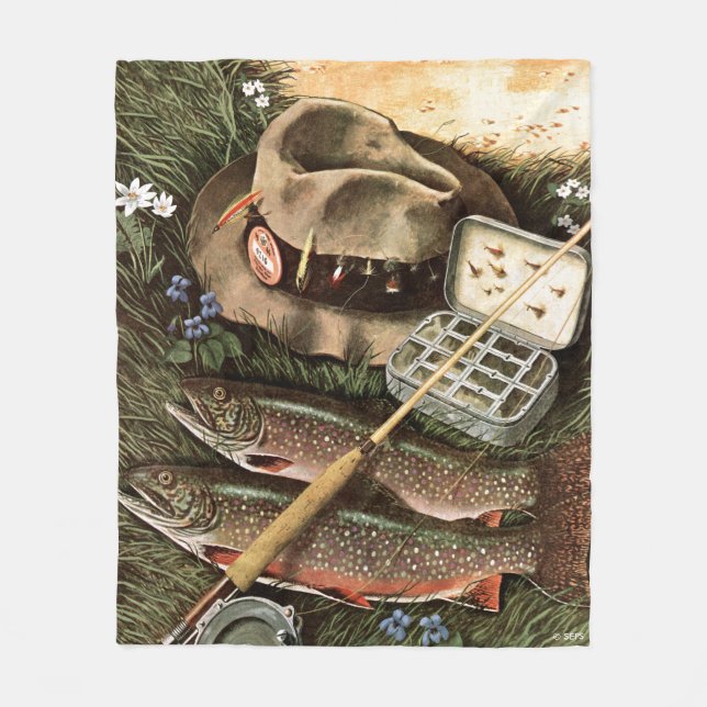 Couverture Polaire Pêche toujours de la vie (Devant)