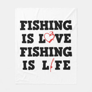 Couverture Polaire Pêcher c'est l'amour La pêche c'est la vie