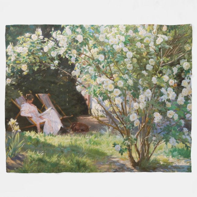 Couverture Polaire Peder Severin Kroyer - Roses (Devant (Horizontal))