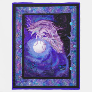 Couverture Polaire Pégasus éque bleu violet