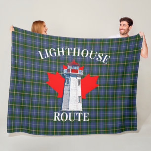 Couverture Polaire Peggy's cove Nouvelle-Écosse Tartan F