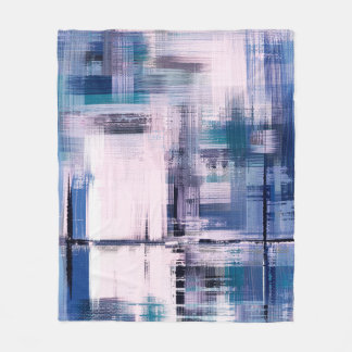 Couverture Polaire Peinture à l'huile Abstraite sur toile, dessinée à