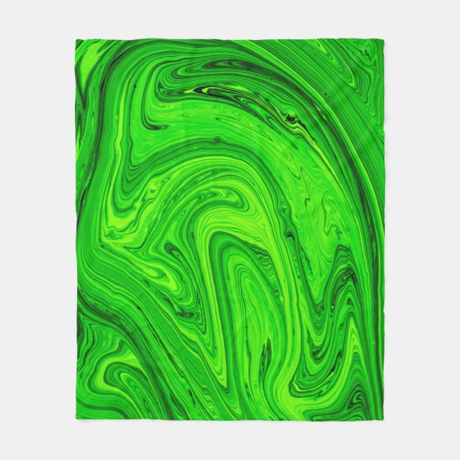 Couverture Polaire Peinture à l'huile verte abstrait arrière - plan.  (Devant)