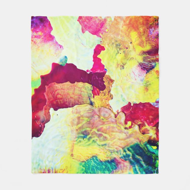 Couverture Polaire Peinture Abstraite (Devant)
