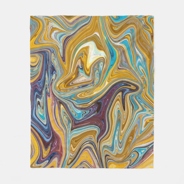 Couverture Polaire Peinture Abstraite | Meilleure art abstrait (Devant)
