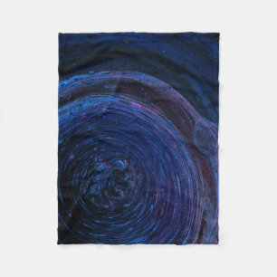 Couverture Polaire Peinture abstraite violette et marron