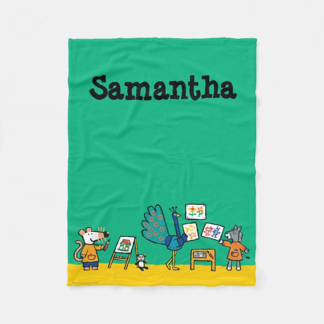 Couverture Polaire Peinture avec Maisy ! (Devant)