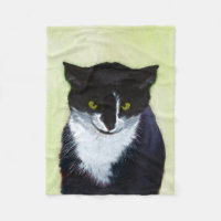 Peinture de chat Tuxedo - Cute Original Cat Art