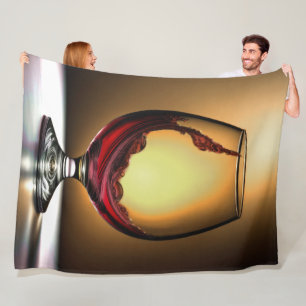 Couverture Polaire Peinture de verre de vin rouge
