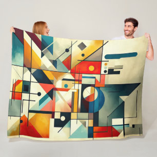 Couverture Polaire Peinture géométrique Abstraite moderne