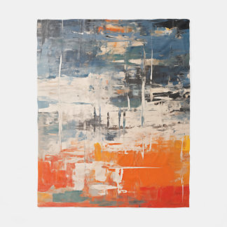 Couverture Polaire Peinture numérique abstraite Carrefour chromatique