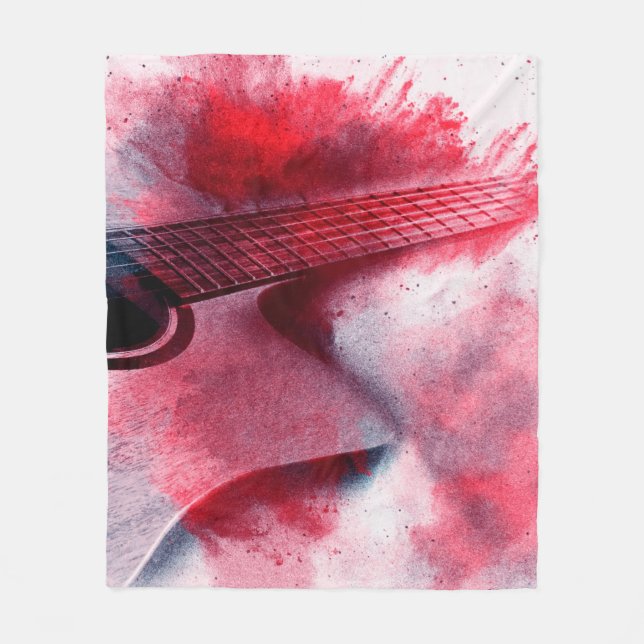 Couverture Polaire peinture numérique Abstraite de guitarart, abstrai (Devant)