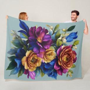 Couverture Polaire Peinture Spray Floral N'importe quel Arrière - pla