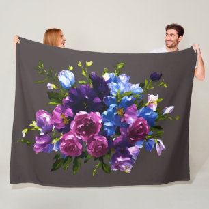 Couverture Polaire Peinture Spray Floral N'importe quelle couleur Arr