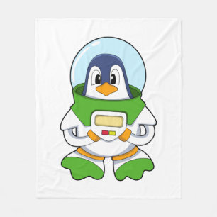 Couverture Polaire Penguin en astronaute costume