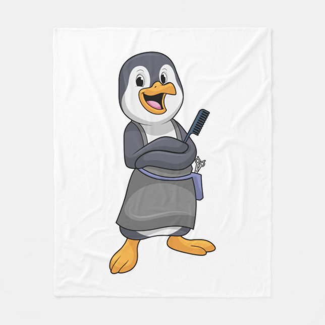Couverture Polaire Penguin en coiffure avec peigne (Devant)