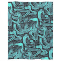 pensée profonde - noir et turquoise :