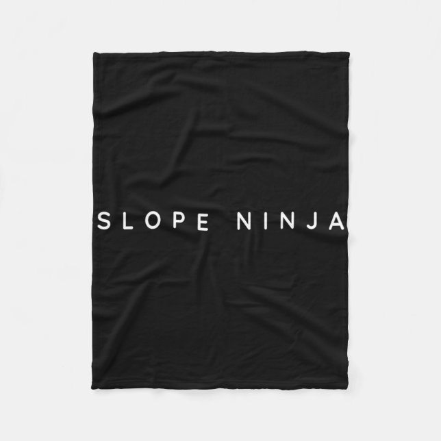 Couverture Polaire Pente Ninja Drôle Snowboardeur Dit Drôle Slogan (Devant)