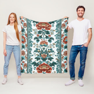 Couverture Polaire Peony Brocade