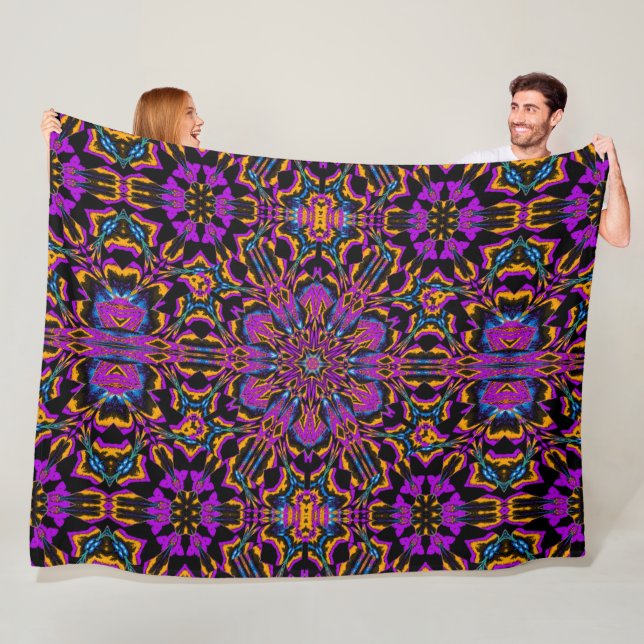 Couverture Polaire Peony rose (En situation)