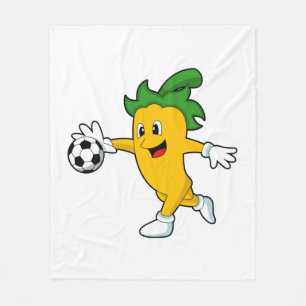 Couverture Polaire Pepper Vegan comme joueur de football avec Soccer.