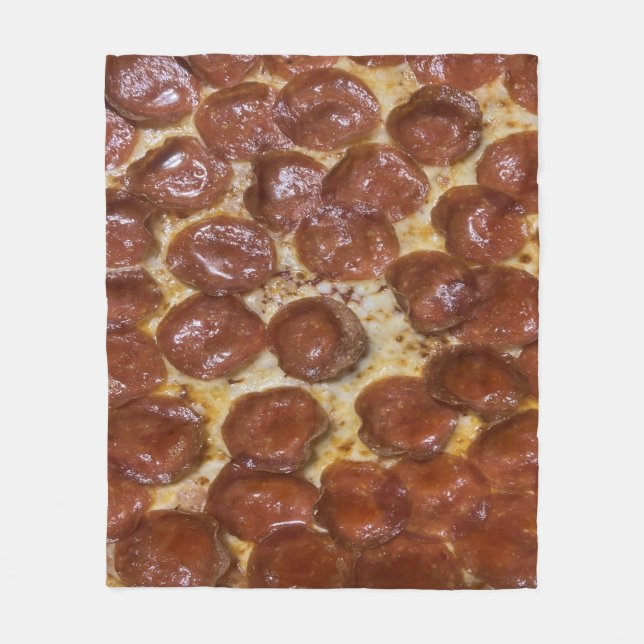 Couverture Polaire Pepperoni Pizza (Devant)