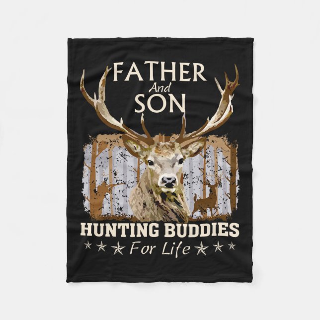 Couverture Polaire Père Et Fils Chasse Les Épouses Pour La Vie Chasse (Devant)
