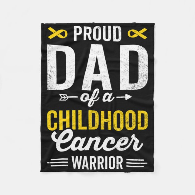 Couverture Polaire Père Fière D'Un Enfant Guerrier Du Cancer Survivan (Devant)